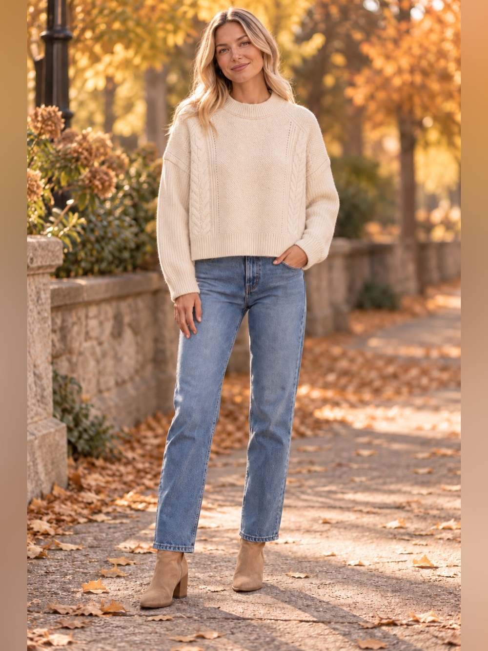 Madewell Havener Alpaca Wool Blend Cable Crewneck Sweater, Boxy Pullover NWOT, S